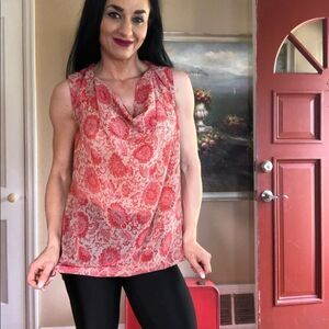 Cabi beautiful semi sheer sleeveless top